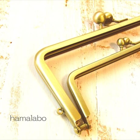 【HA-2082】親子口金18cm(アメ玉×アンティークゴールド)
