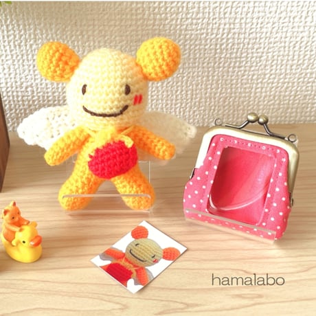 【KT-2156】超ミニサイズ！☆推しぬい＆推しドールが使う☆推し活がま口バッグの型紙＆レシピ【 5.5cm用】