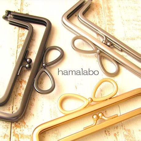 【HA-1890】親子口金12cm(新リボン×ソフトブラック)