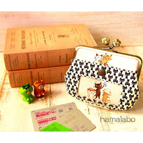 【HA-2282】親子口金 12cm(リス×茶色のどんぐり)アンティークゴールド