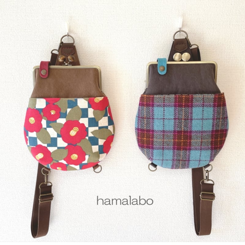 カラフル猫イラストがま口バッグ、リュック カラフル猫イラストがま口バッグ、リュック カラフル猫イラスト