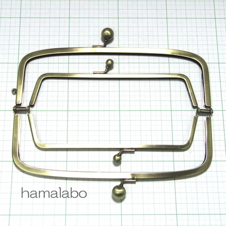 【HA-345】親子口金 19cm(アメ玉×アンティークゴールド)