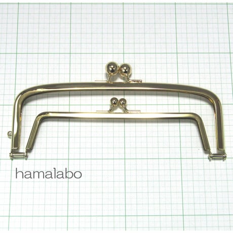【HA-342】親子口金 19cm(アメ玉×ゴールド)