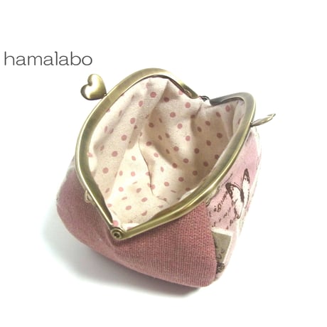 【HA-169】12.5cm/くし型(茶色の木玉×アンティークゴールド)