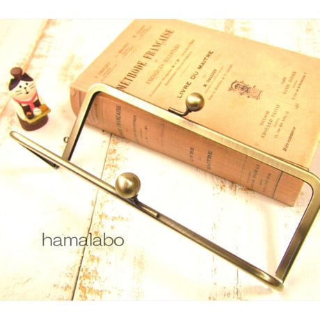 【HA-1892】18cm/角型口金/(アメ玉×アンティークゴールド)