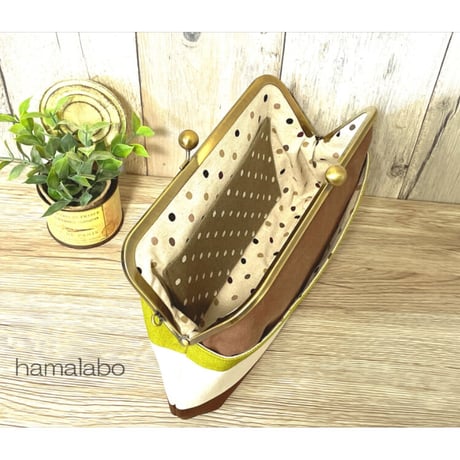 【KT-2110】がま口(ポケット)クラッチバッグ＆ショルダーバッグの型紙＆レシピ【24cm/角型用】