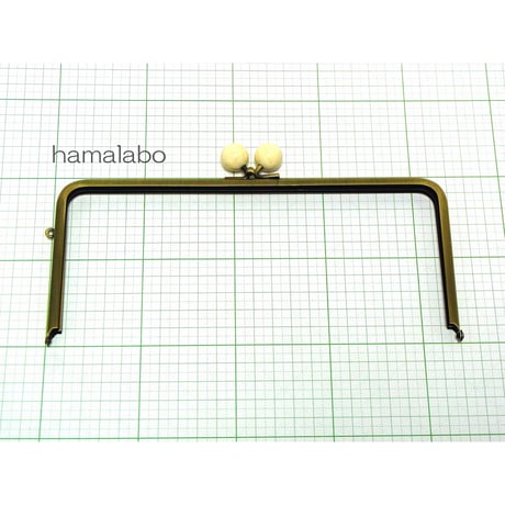 <廃盤予定>【HA-1299】22cm/角型(白玉×アンティークゴールド)