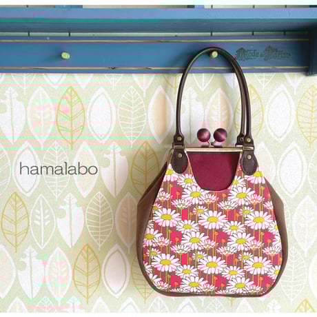 【KT-2133】がま口あおりプチバッグの型紙＆レシピ【12cm/角型用】