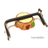 【HA-1408】<横ひねり>10cm/角型の口金(ブラック)