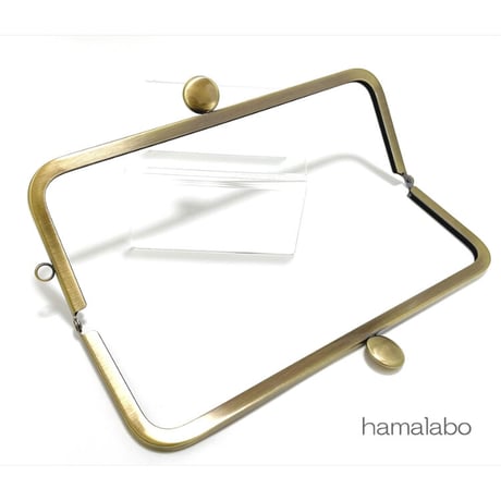 特価！【HA-2295】24cm角型口金/とても大きな碁石/アンティークゴールド/＋(プラス)
