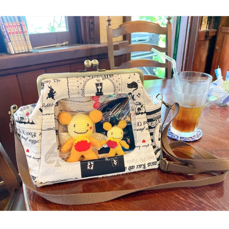 KT-2158】推し活用がま口ショルダーバッグ(ミニ)の型紙＆レシピ【18cm