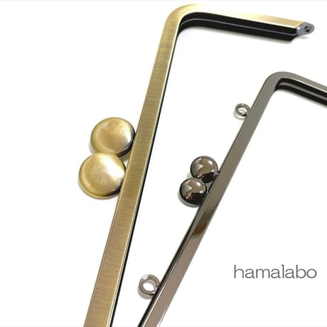 特価！【HA-2295】24cm角型口金/とても大きな碁石/アンティークゴールド/＋(プラス)