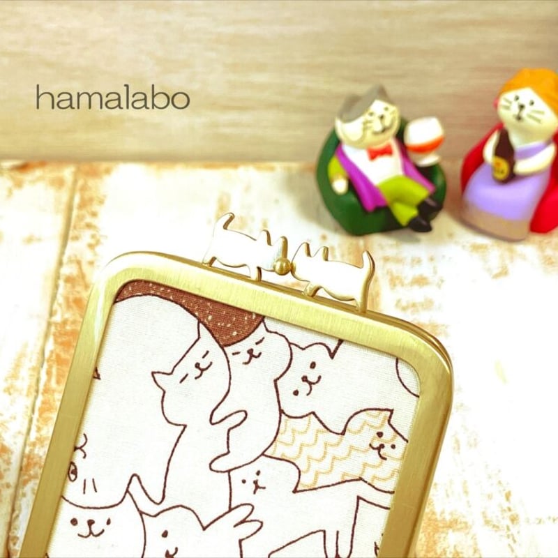 KT-2100】縦型がま口ミラーケース(立て鏡＆手鏡)の型紙＆レシピ【7.5cm