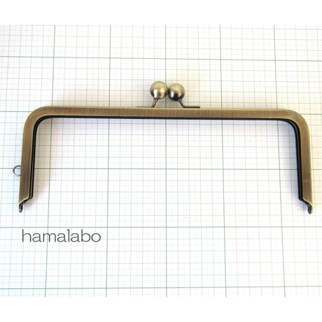 (販売休止)【HA-488】24cm大玉口金/角型/アンティークゴールド/＋(プラス)