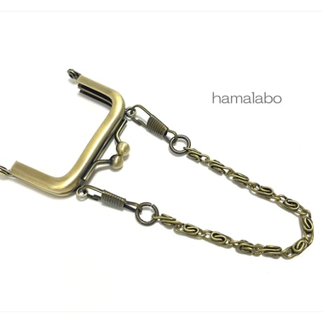 限定口金＆特価！【HA-2541】5.5cm口金/カン付き/(アンティークゴールド)　5本セット