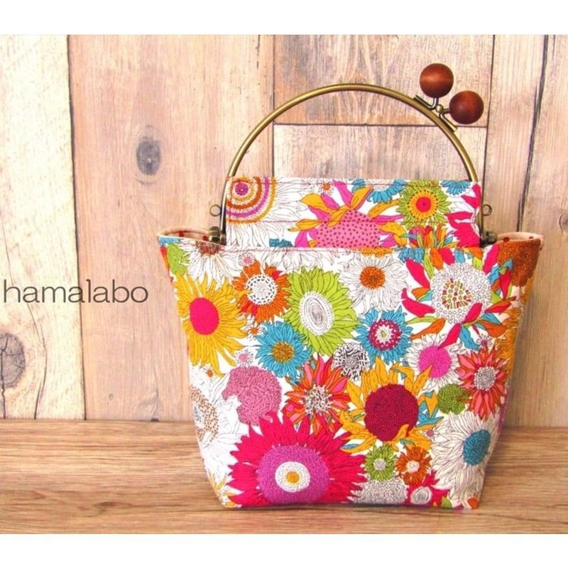 KT-2037】ベンリーがま口ポーチ(フラットタイプ)の型紙＆レシピ【16cm