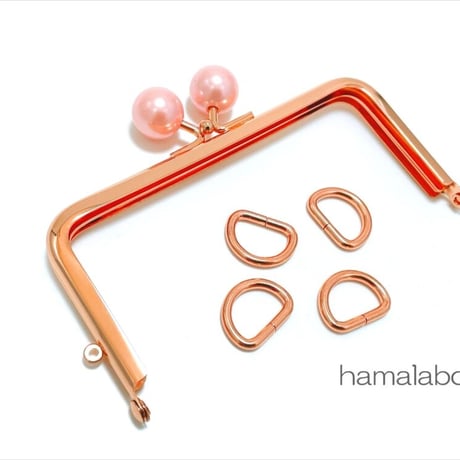 1個あたり約21円！廃盤大特価セール！【HA-b1204】お得な大容量パック！Dカン 21mm幅×30個入り(ローズゴールド・ピンクゴールド)