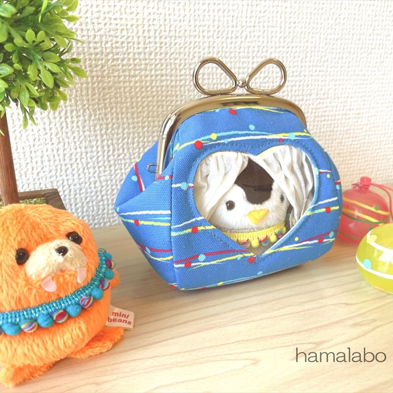 KT-2154】☆ハート窓＆マチ別タイプ☆推しぬい用がま口ポーチの型紙