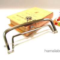 (廃盤予定)【HA-343】親子口金 19cm(アメ玉×シルバー)