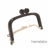 【HA-1453】9.9cm/くし型の碁石口金(ブラック)