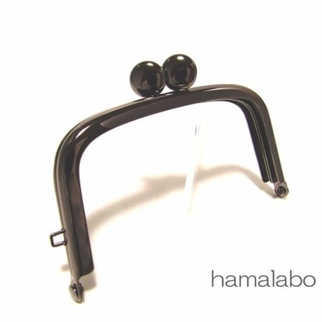 【HA-1453】9.9cm/くし型の碁石口金(ブラック)