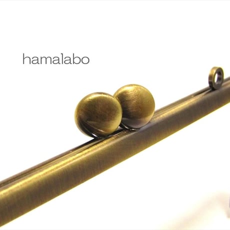 【HA-1466】18cm/角型口金(碁石×アンティークゴールド)カン付き