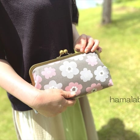 【KT-2109】シンプル版(基本型)！がま口クラッチバッグの型紙＆レシピ【24cm/角型用】