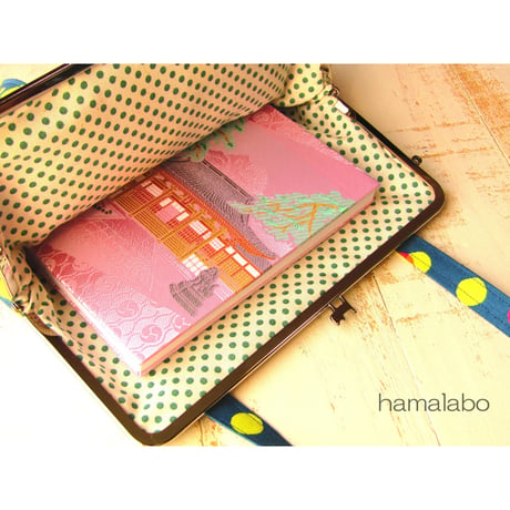 【HA-1320】ペアネコ口金/22cm角型(アンティークゴールド)