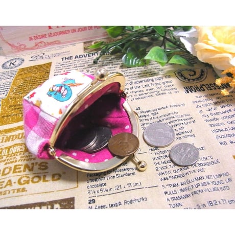 【対象口金購入で無料ダウンロード】KT-1011がま口小銭入れの型紙＆レシピ(コロリン型)【 6cm用】