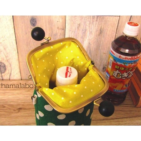 【KT-2038】がま口ペットボトルケース(ロング＆ショート)の型紙＆レシピ【9.9cm/くし型用】