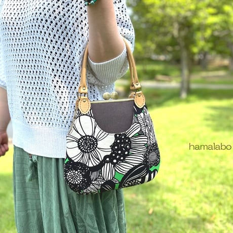 【HA-1892】18cm/角型口金/(アメ玉×アンティークゴールド)