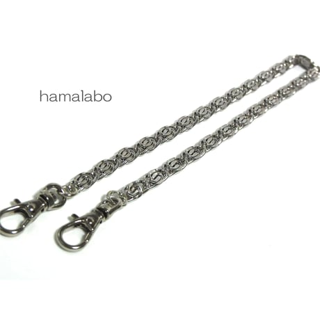 【HA-505】持ち手用デザインチェーン40cm(シルバー)