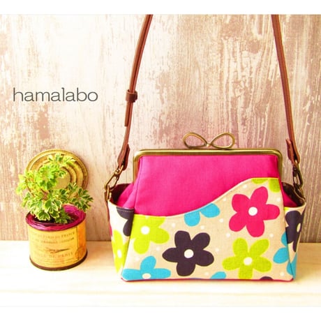 【HA-1801】18cm/角型口金/(新リボン×ブラック)