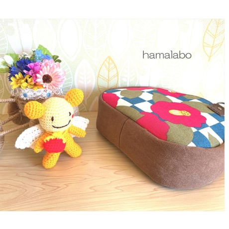 【KT-2132】【サコッシュ風】がま口ポケットショルダーポーチ(丸底マチあり)の型紙＆レシピ【12cm/角型用】