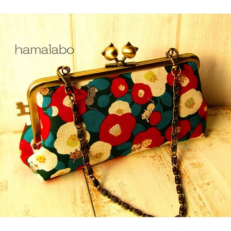 【HA-2374】18cm/角型(肉球×アンティークゴールド)/カン付き