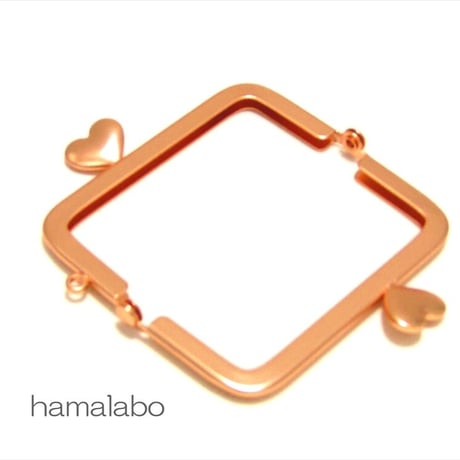 【HA-2054】ハート口金 7.5cm/角型(ソフトピンク)