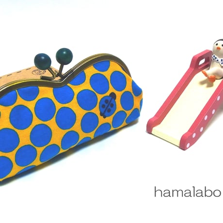 【HA-174】メガネ型(白玉×アンティークゴールド)