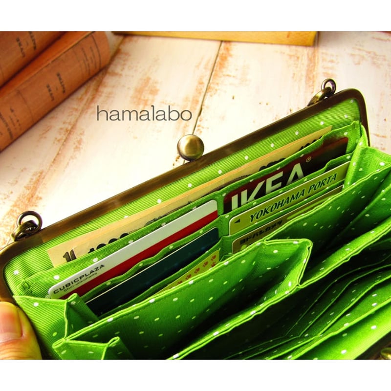 KT-2071】がま口長財布の型紙＆レシピ(マチあり)【22cm口金用