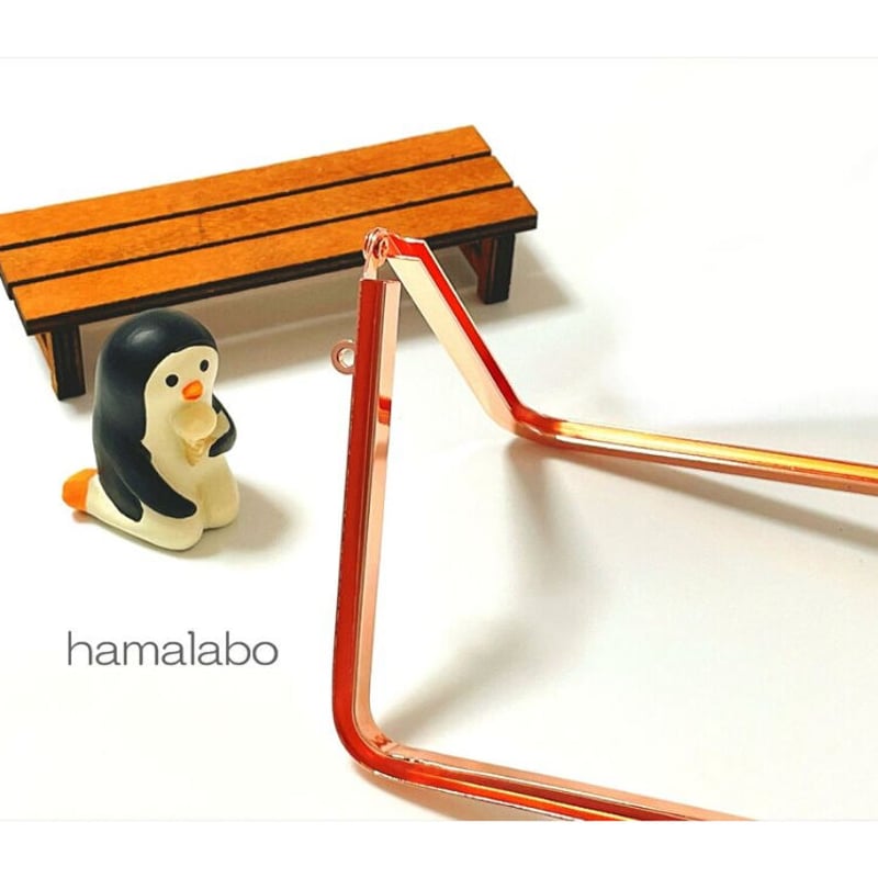廃盤予定)【HA-1953】<BOX型がま口>専用の口金18.5cm(ローズゴールド