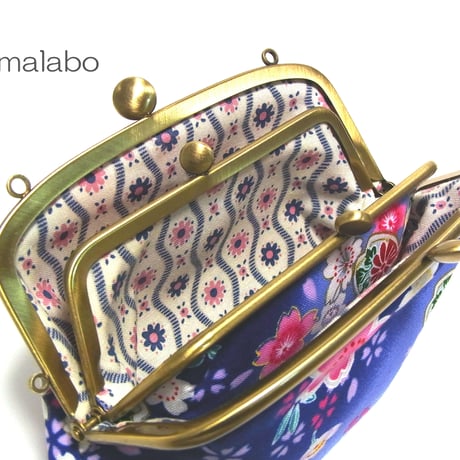 在庫調整で今だけ50％引き！【KT-2017】親子がま口ポーチ(マチあり)の型紙＆レシピ【14.5cm用】