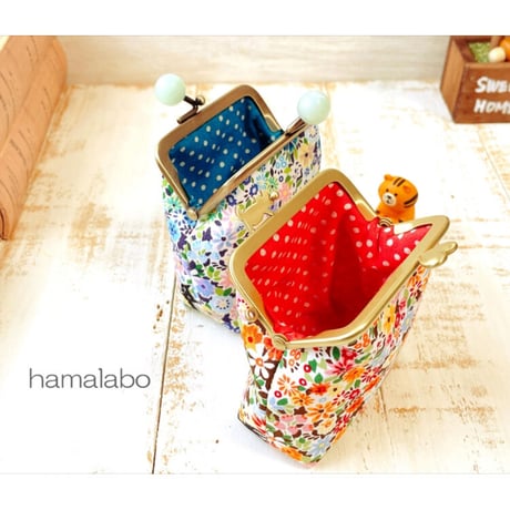 【HA-2056】ハート口金 7.5cm/角型(ローズゴールド-ピンクゴールド)