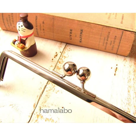 <廃盤予定>【HA-1845】16.5cm口金/(アメ玉×シルバー)