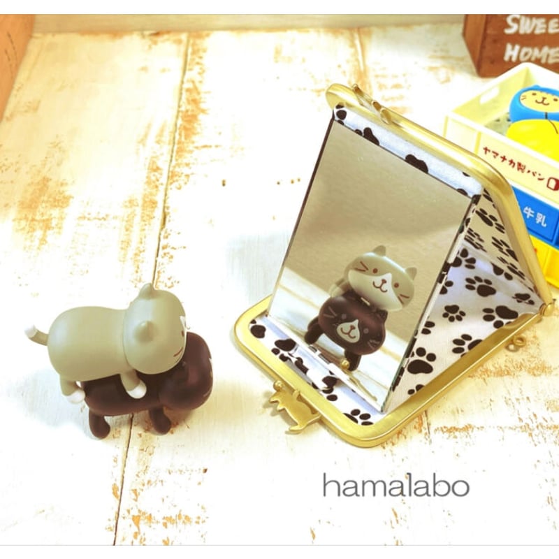 KT-2100】縦型がま口ミラーケース(立て鏡＆手鏡)の型紙＆レシピ【7.5cm