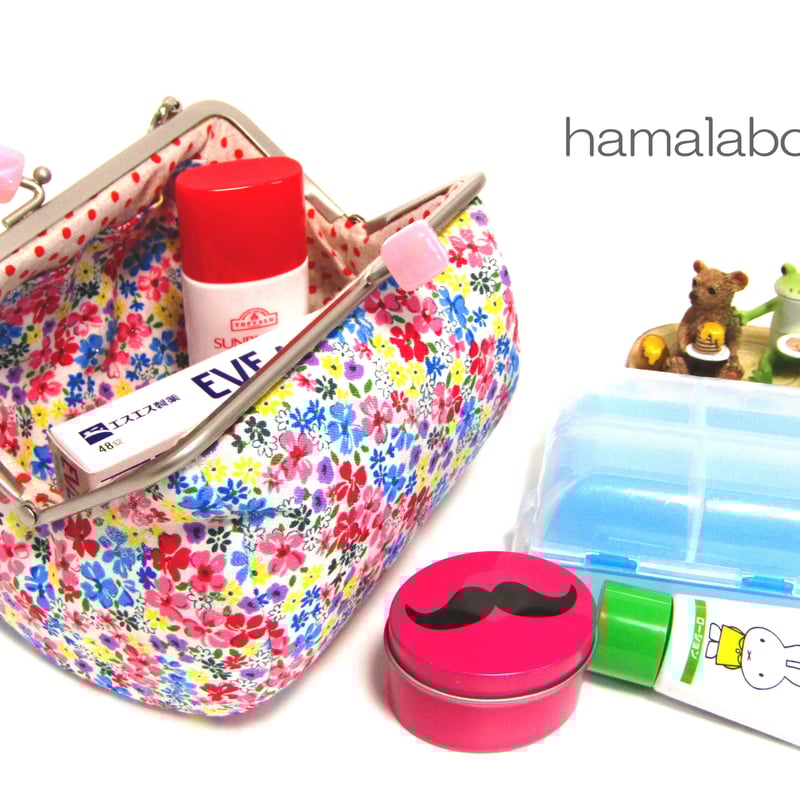 在庫調整で今だけ50％引き！【KT-1053】がま口ミニ俵型ポーチの型紙