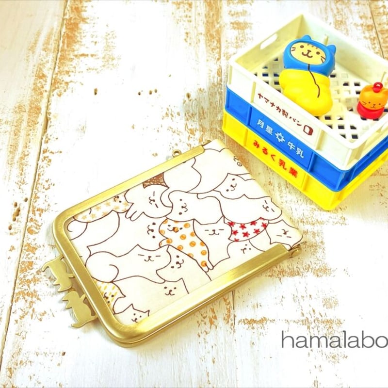 KT-2100】縦型がま口ミラーケース(立て鏡＆手鏡)の型紙＆レシピ【7.5cm