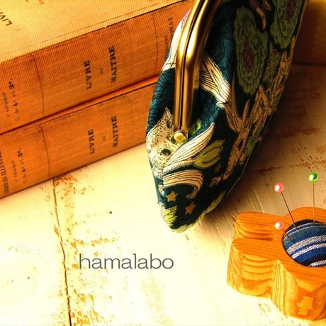 【HA-1878】12.5cmくし型(足長)/(茶色の木キューブ×アンティークゴールド)