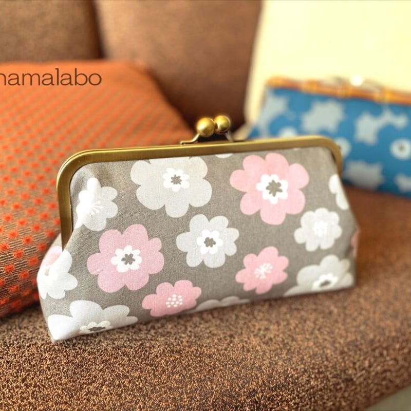 KT-2109】シンプル版(基本型)！がま口クラッチバッグの型紙＆レシピ