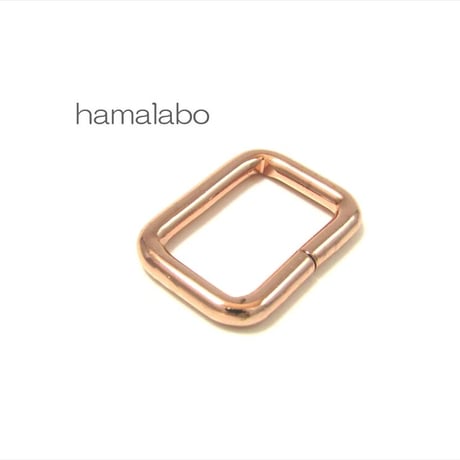【HA-649】角カン 24mm幅×4個入り(ローズゴールド・ピンクゴールド)