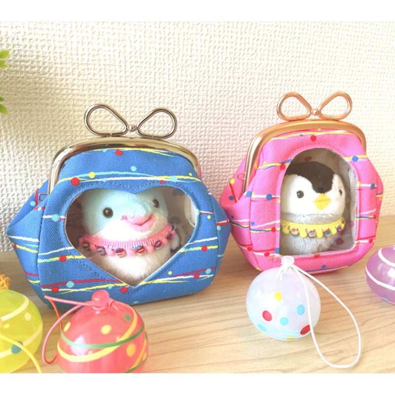 KT-2155】お得な2種類セット！推しぬい用がま口ポーチ(9.9cmシリーズ