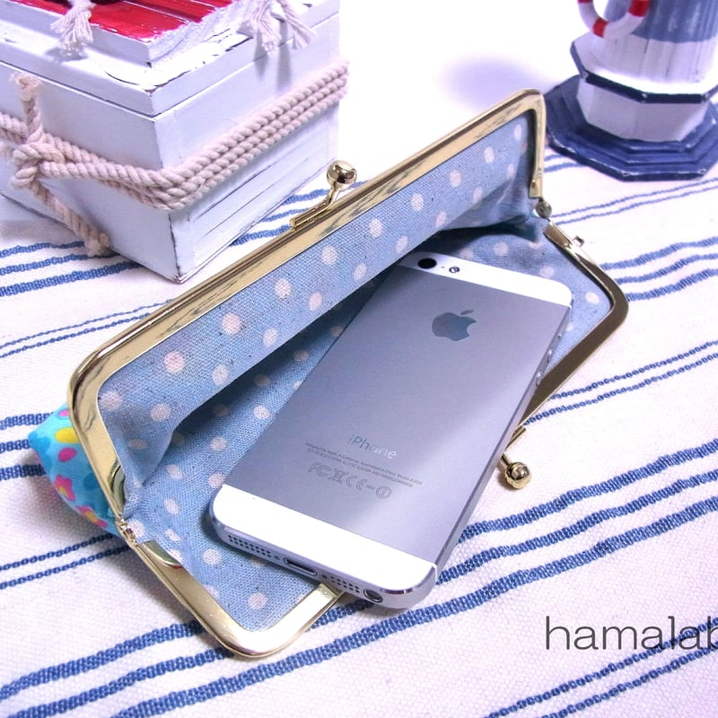 マルチポーチ　ペンケース　青いバラ　ハンドメイド マルチポーチ ペンケース 青いバラ ハンドメイド マルチポーチ ペン